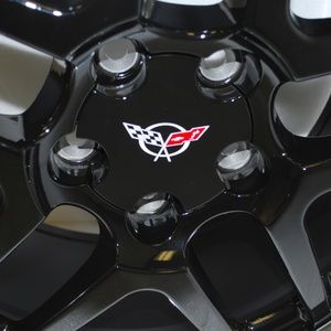 Black Corvette C5 Z6 Wheel Center Caps 